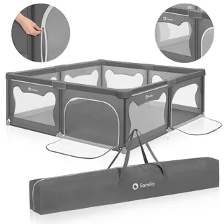 Lionelo Laufgitter , Grau , Kunststoff , Farbverlauf , 207x68x187 cm , Europäischer Sicherheitsstandard , zusammenklappbar , Babymöbel & Kindermöbel, Babyzimmer, Laufgitter