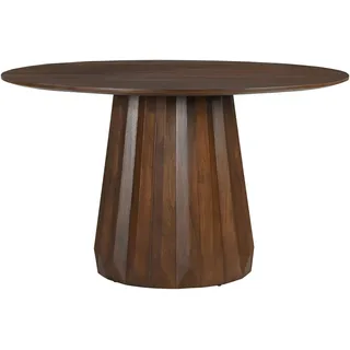 Esstisch SIT "MANGO NATURAL", braun, B:130cm H:76cm T:130cm, Mango massiv, Tische, Esstisch, runde Tischplatte