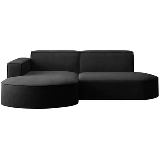 kaiser möbel Ecksofa Designer MODENA STUDIO stoff Dicker cord Poso Schwarz Links