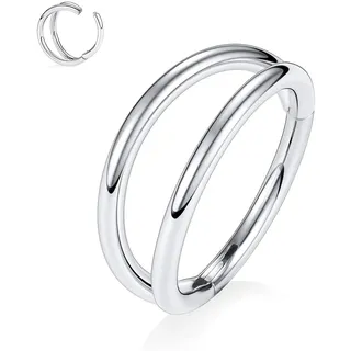 OUFER Body Piercing Helix Earrings 16G Cartilage Conch Piercing Helix Earring Hoop Hinged Segment Ring 316L Surgical Steel Septum Nose Ring Tragus Daith Earrings Piercing Jewellery