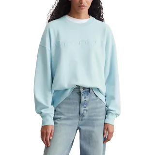 Marc O'Polo Damen Sweatshirt aus Bio-Baumwolle Relaxed Fit, Blau (Morning Sky), S