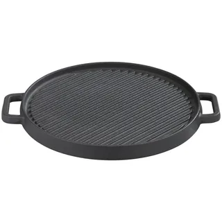 GSW Grillplatte , Schwarz , Metall , 30 cm , Grills, Grillzubehör