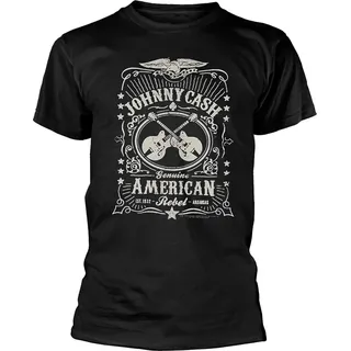 Johnny Cash American Rebel 1 Black L T-Shirt - Schwarz