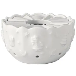 Villeroy & Boch - Toy's Delight Royal Classic Stövchen Weiß, Spülmaschinenfest, Stövchen für Teekanne oder Kaffeekanne, Geschirr Weihnachten, Weihnachtsdeko, Premium Porzellan