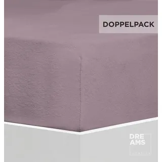 Florella Spannbettlaken »FS9, Flausch-Frottee, mit Rundum-Gummi, 80 % Baumwolle, 20 % Polyester« für Matratzenhöhe bis 25 cm geeignet, lila