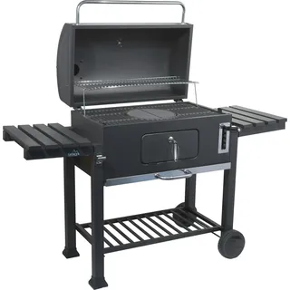 Cattara Holzkohlegrill KÖNIGLICH GROSS XXL Gusseisen Gitter - Schwarz