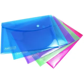 Rapesco 5 RAPESCO® Dokumententaschen DIN A5 farbsortiert genarbt 0,20 mm