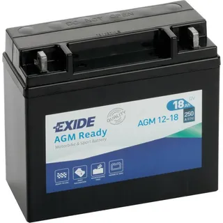 Exide Bike AGM Motorradbatterie 12V 18 Ah 250A
