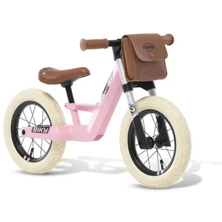 BERG Biky Retro Laufrad Rosa | ab 2 Jahre | 12 Zoll | Luftreifen | Magnesiumrahmen | Kinderfahrrad Jungen und Mädchen | mit Handbremse