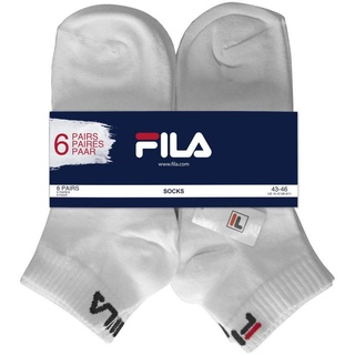 Fila F9300/6 Unisex-Socken, weiß, 43/46