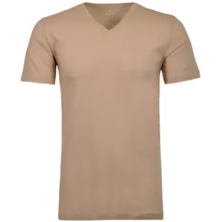 T-Shirt RAGMAN "Set:", Herren, Gr. 3XL, beige (light skin, 086), Jersey, Baumwolle, slim fit, V-Ausschnitt, Shirts T-Shirt