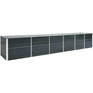 vidaXL Garten-Hochbeet Verzinkter Stahl 480 x 80 x 77 cm Anthrazit