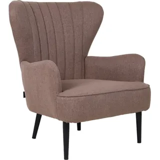 SVITA ARTHUR Sessel Relaxsessel Ohrensessel Modern Gepolstert Stoff Braun - Braun