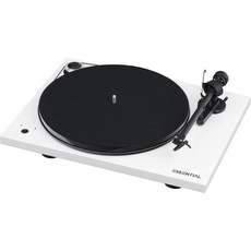 Pro-Ject Essential III Recordmaster, Audiophiler „Best Buy“ Plattenspieler mit elektronischer Geschwindigkeitsumschaltung und USB Ausgang (Weiß)