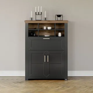 Set One by Musterring Highboard York Dekor Graphit / Eiche