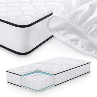 7-Zonen Taschenfederkernmatratze H3 100×200 cm inklusive Matratzenschoner