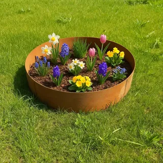 Czaja Pflanzring Ø 100 x 30 cm Hoch Edelrost - Hochbeet Rost Pflanzgefäß Pflanzkübel Metallring Kräuterbeet Stahlring Stahl Ring