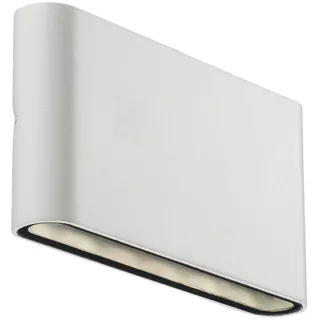 Nordlux Außenwandleuchte Aluminium, Glas, Metall 3x9x17,5 cm 1x LED 6 W weiß