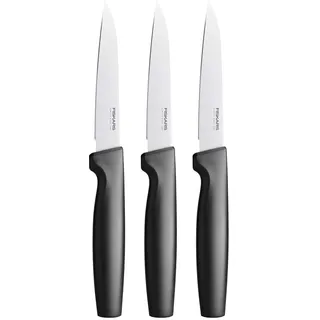 Fiskars Gemüsemesser-Set, 3-teilig, Functional Form, Edelstahl/Kunststoff, Schwarz, 1057563