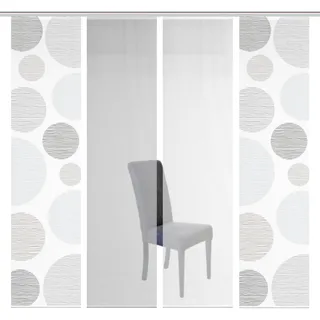 VISION S Schiebegardine »4ER SET BORDEN« Paneelwagen 4 Stk. tlg. HxB: 260x60, Schiebevorhang 4er Set Digitaldruck, grau