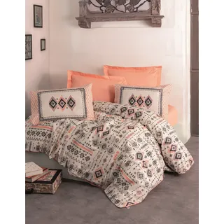 L'Essentiel Linge de Maison, Kateri - Salmon, Ranforce Single XXL Bettbezug-Set (DE), Lachs, 100 % BAUMWOLLE RANFORCE, 155 x 220 cm - Rosa
