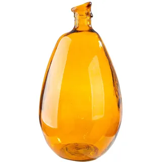 GILDE Vase Organical - Glas - braun - Höhe 47cm x Ø 26cm - bauchige Dekovase - Europäische Herstellung - recyceltes Material