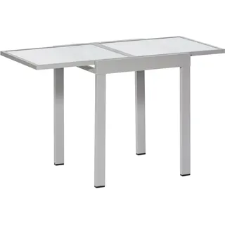 Merxx Ausziehtisch 65 x 130 x 75 cm Silber/matt