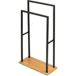 Wenko Bambusa Handtuchständer Schwarz 46 x 20 x 80 cm