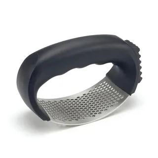 tiyiyok Knoblauchpresse Wippe Edelstahl, Knoblauchschneider, Knoblauchwippe, Multifunktional Garlic Press, für Zerkleinern von Knoblauch, Ingwer, Kartoffelpüree, Fácil de Limpiar