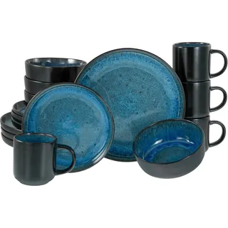 CreaTable Nordic Fjord Blue Kombiservice 16-tlg. für 4 Personen