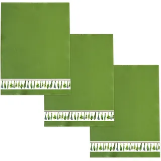 framsohn frottier "Kräuter, aus 100% Baumwolle", dichte Feinwebung, mit Bordüre, in Österreich hergestellt, 50x70 cm,