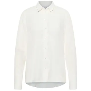 Viscose Shirt Bluse in off-white unifarben