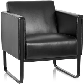 HJH Office Relaxsessel Bali Kunstleder 67 x 78 x 71 cm Schwarz
