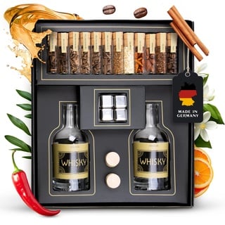 AMARI ® DIY Whisky Set - zum Selber Machen, Geschenkset inkl. Zubehör - Perfekt für zu Hause oder als Geschenk, Whiskey Tasting Geschenkbox - Geschenke do it Yourself, Baukasten für Whiskyliebhaber