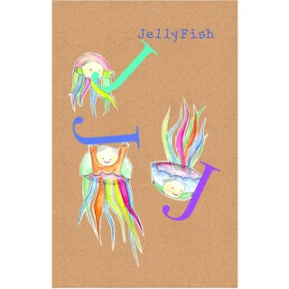 Komar Wandbild | ABC Animal J | Poster, Kinderzimmer, Buchstaben, Bild, Wohnzimmer, Schlafzimmer, Dekoration, Kunstdruck | ohne Rahmen | P036J-50x70 | Größe: 50 x 70 cm (Breite x Höhe)