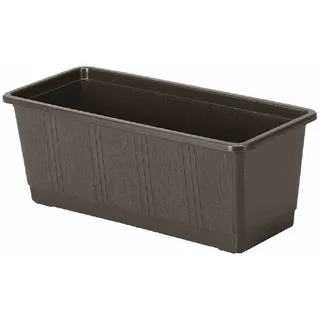 Thermo Geli Plastic BLUMENKASTEN Standard" 40cm Braun Blumentopf Planzentopf