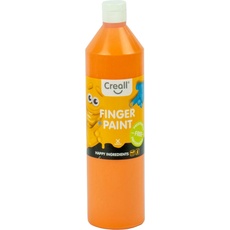 Creall, Künstlerfarbe + Bastelfarbe, Vingerverf Conserveringsvrij Oranje, 750ml (Orange, 750 ml)