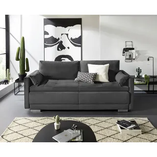 OTTO home Schlafcouch Mikrofaser 2-Sitzer Grau