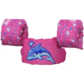 Bestway Puddle Jumper Schwimmhilfe Kleiner Delfin, 2-6 Jahre, 15-30 kg, Brustumfang 56 cm, Polyester, integrierte Schaumstoffpolster, Verstellbarer Gurt, Clipverschlüsse, Verspieltes Delfin-Design