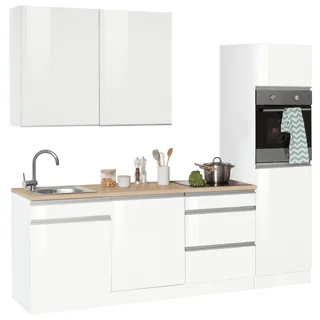 kochstation Küchenzeile KS-Ohio 240 cm weiß