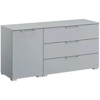 Novel Sideboard , Hellgrau , Metall , 1 Fächer , 3 Schubladen , 120x61x42 cm , Blauer Engel, Goldenes M, BQ - Bündnis für Qualität, Made in Germany , Typenauswahl, Beimöbel erhältlich, stehend, in verschiedenen Größen erhältlich, in verschiedenen Holzdekoren erhältlich , Kleinmöbel, Kommoden, Sideboards