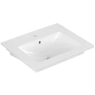 Waschtisch Villeroy & Boch Venticello 600 x 500 mm, 1 Hahnloch, mit Überlauf, weiß - 41246001