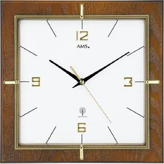 AMS Funk-Wanduhr, Funkwerk, 29x29x5cm, 5834 - Weiß