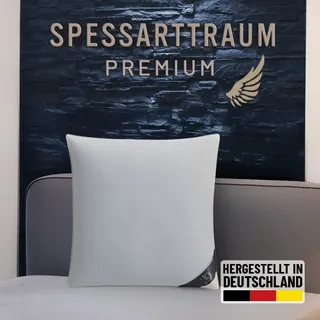 SPESSARTTRAUM Gänsedaunenkopfkissen Premium 80 x 80 cm Weiß
