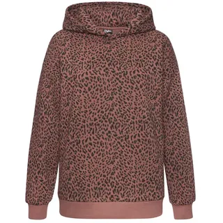Buffalo Kapuzenpullover Hoodie Leo-Optik Braun 36/38