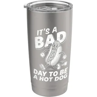 It's A Bad Day To Be A Hot Dog - Funny Glizzy Meme Hot Dogs Doppelwandiger Edelstahl-Thermobecher