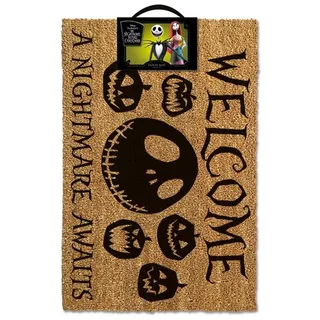 Der Albtraum vor Weihnachten Awaits Gesichter Gummi Tür Matte 60cm x 40cm