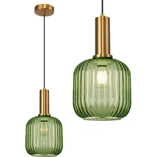 tooLight Pendellampe App462 Metall - Glas Grün E27 1-Punkt Leuchtend - Grün