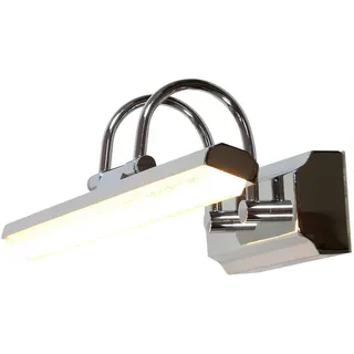 Bilderleuchte , Chromfarben , Metall , rechteckig , 40x11x12 cm , RoHS, Europäischer Sicherheitsstandard , Lampen & Leuchten, Innenbeleuchtung, Wandleuchten, Bilderleuchten