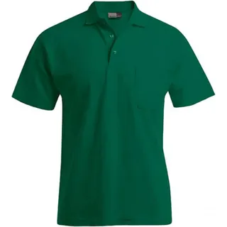 Heavy Poloshirt mit Brusttasche Plus Size Herren, Waldgrün, 4XL - Grün